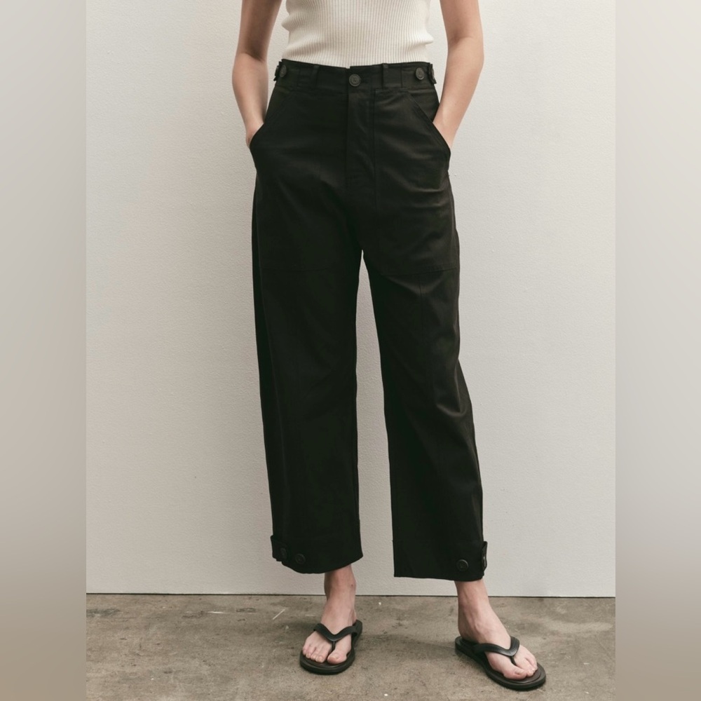 Mijeong Park Cropped Workwear Trouser - Black, Size Small